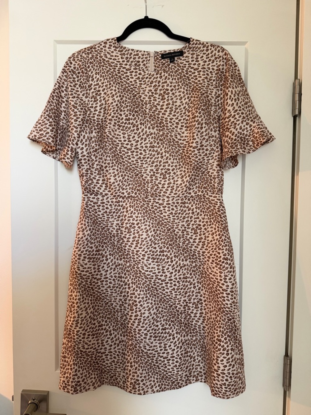 Banana Republic Beige and Brown Leopard Print Mini Dress